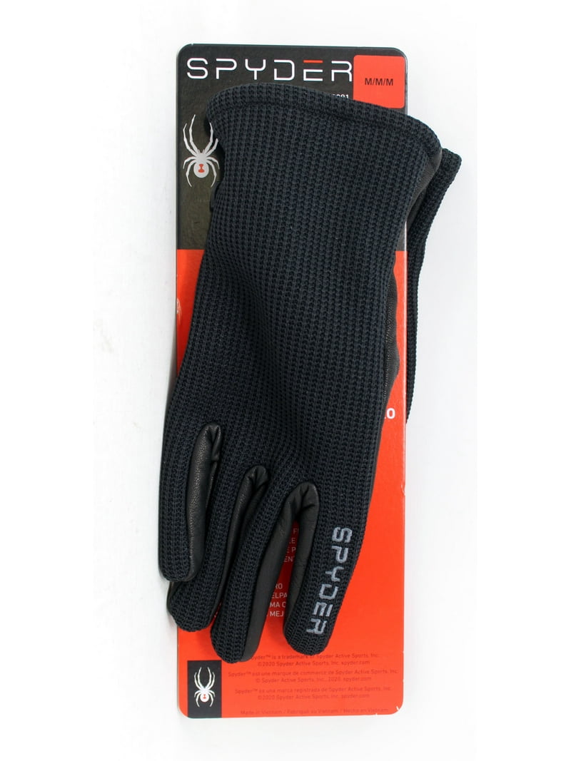 Spyder Medium Black Leather Palm Work Gloves, 1 Count