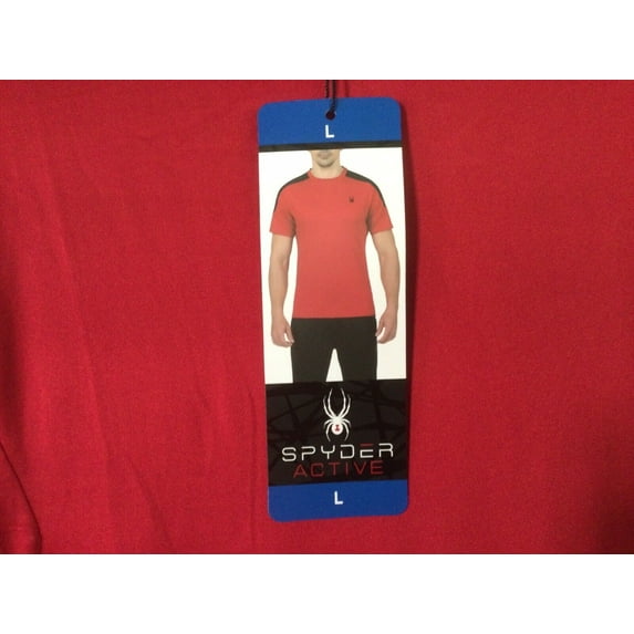 Spyder Men's Active Short Sleeve Tee T-Shirt ProWeb (Red, Medium)