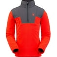 thumbnail image 1 of Spyder Men's Basin 1/2 Zip Fleece Jacket (Large) Volcano Red, 1 of 3