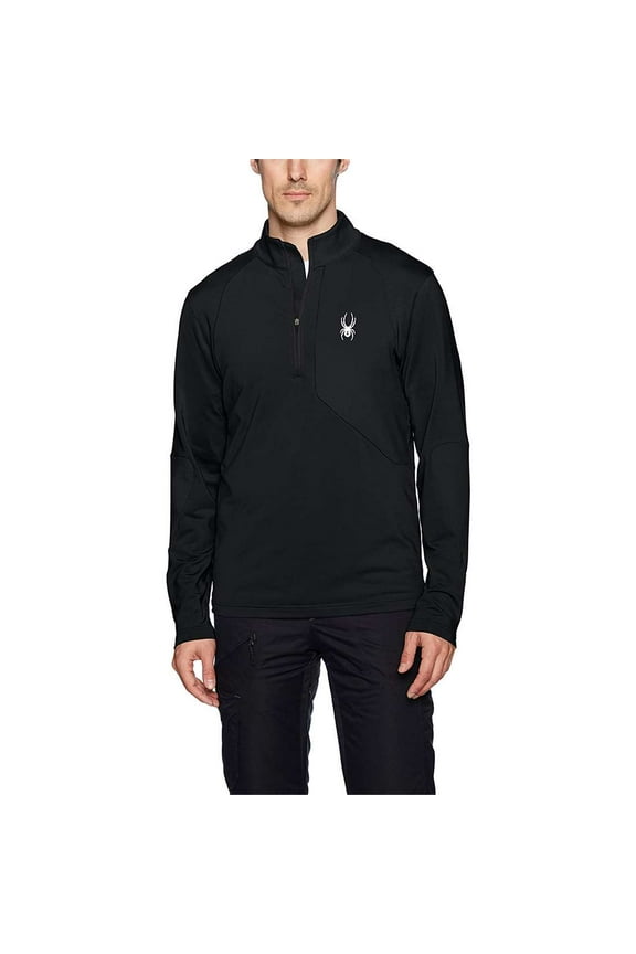 Men's Charger Thermastretch T-neck, Black,S - US