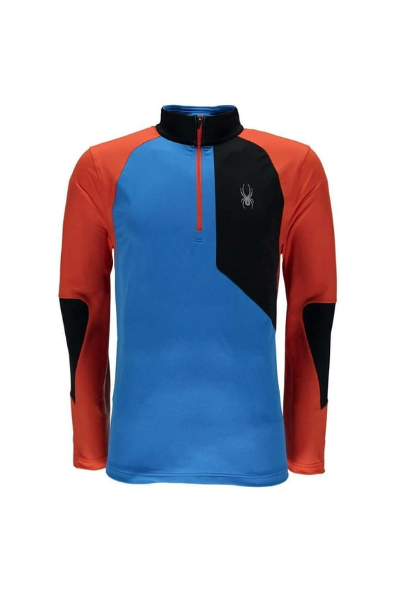 Men's Charger Thermastretch T-neck, French Blue \ Black \ Burst,M - US