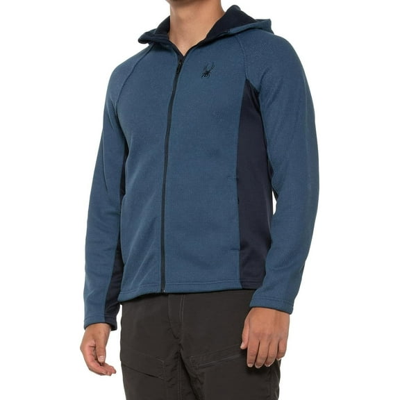 Spyder Men's Constant Full Zip Hooded Jacket, Marlin, Medium