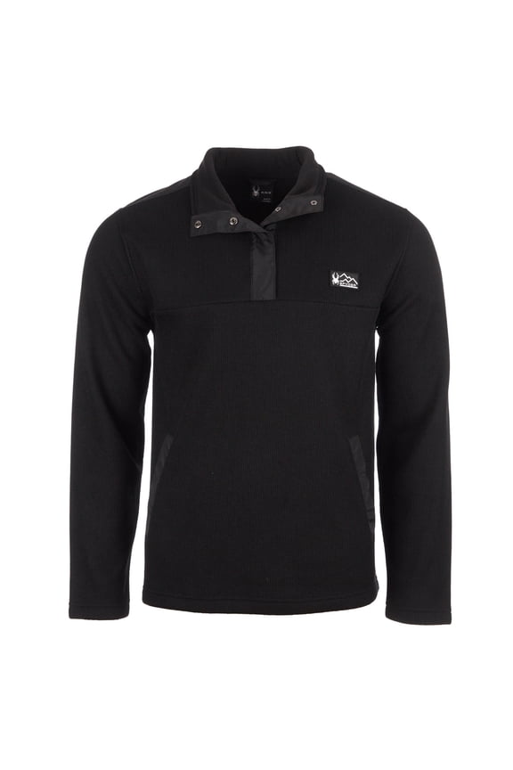 Men's Half Snap Pullover Black / S