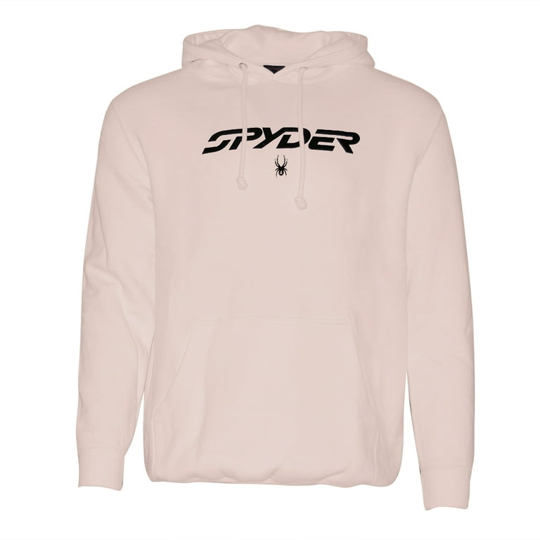 Spyder Men's Hoodie Signature Logo Drawstring Fleece Lined Hooded  Sweatshirt, Pink/Black, M