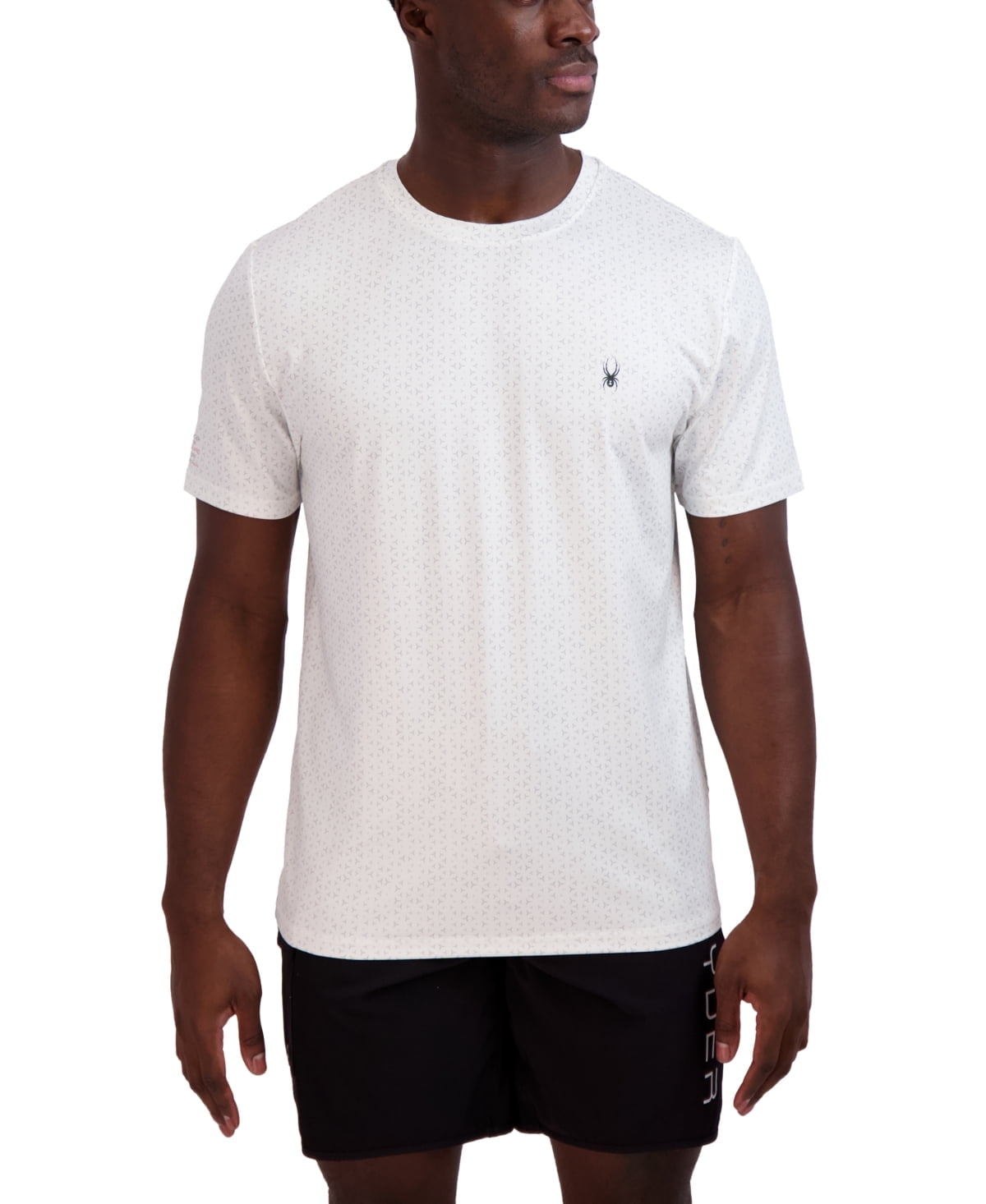 【SPYDER】 Men's Water Sports Short Sleeve Rash Guard Spyder Men's Printed Jersey Short Sleeve Rash Guard T-Shirt