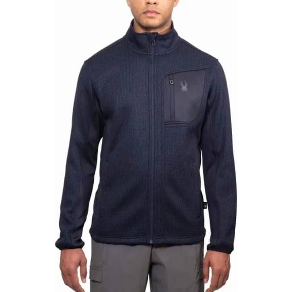 Spyder Men's Relaxed Fit Full Zip Jacket (Blue/Medium)