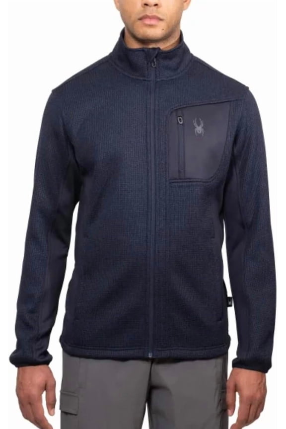 Men's Relaxed Fit Full Zip Jacket (Blue/Medium)