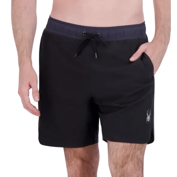 Spyder Men's UPF 30+ Breathable Comfort Stretch Swim Short (US, Alpha, Large, Regular, Regular, Black)
