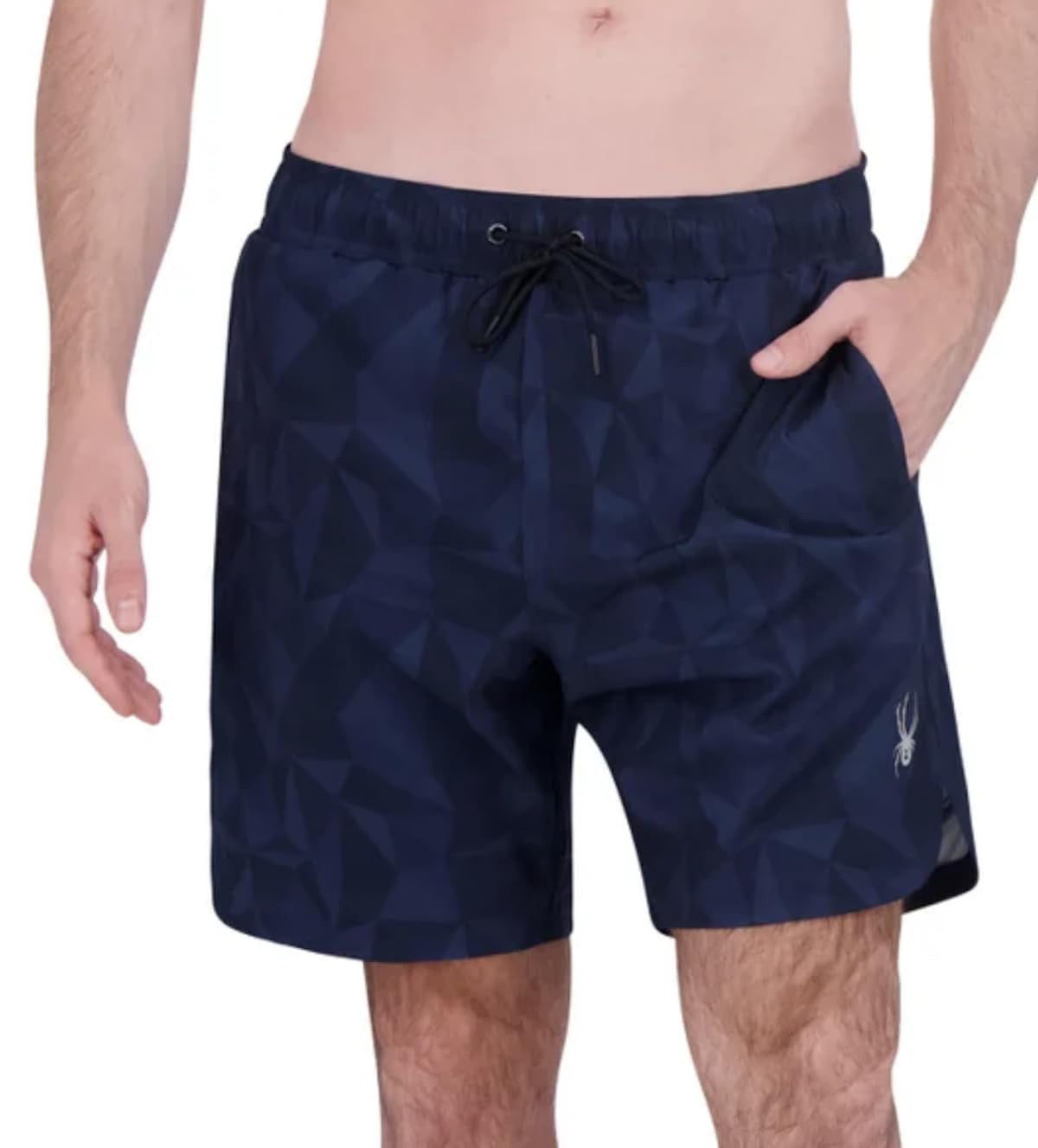 Spyder Men's UPF 30+ Breathable Comfort Stretch Swim Short (US, Alpha, Small, Regular, Regular, Dark Blue)