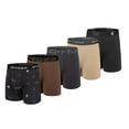 thumbnail image 1 of Spyder Mens Boxer Briefs 5 Pack Poly Spandex Performance Boxer Briefs Underwear (Black/Brown/Charcoal/Beige/Black, X-Large), 1 of 1