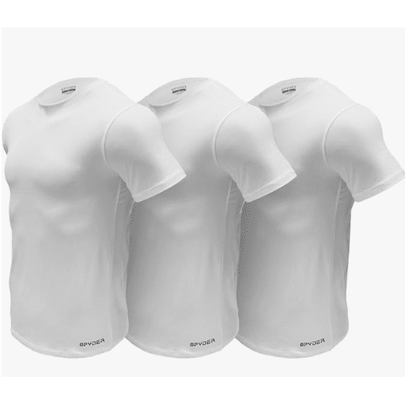 Spyder Mens Performance Moisture Wicking Crew Neck Undershirts/Ultra Soft Stretch Sports T-Shirt - Medium