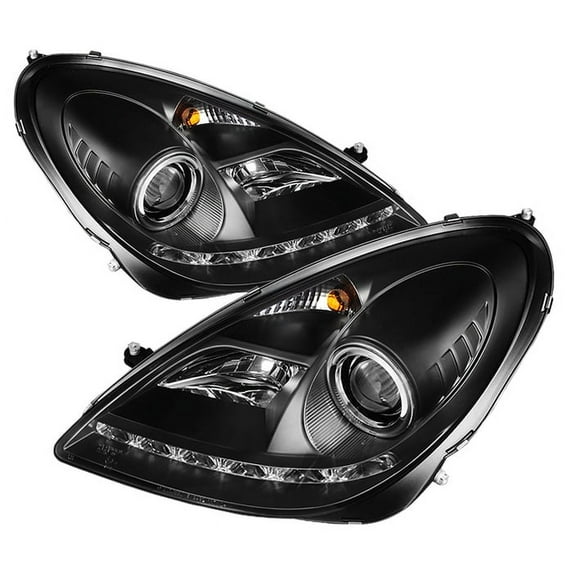 Spyder Mercedes Benz SLK 05-10 Projector Headlights - Xenon/HID Model Only ( Not Compatible With Halogen Model ) - DRL - Black - High H1 (Included) -