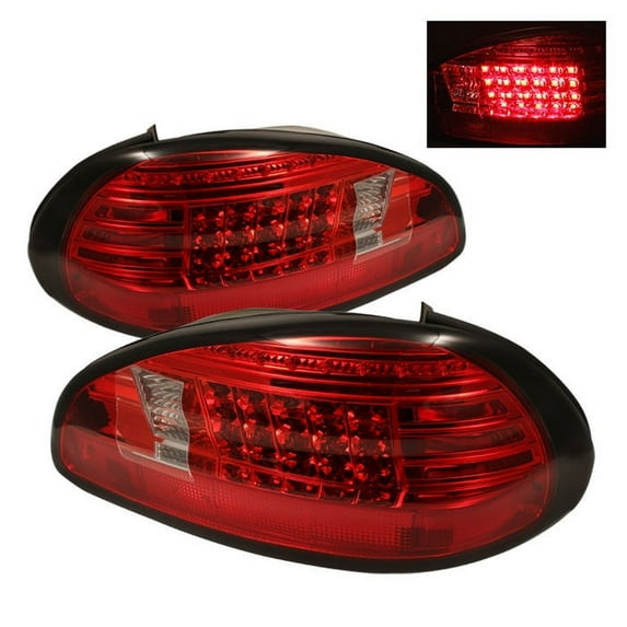 Spyder Pontiac Grand Prix 97-03 LED Tail Lights - Red Clear