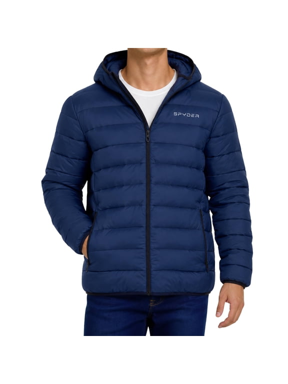 Puffer Jacket Men - Packable Lightweight Winter Coat with Hood