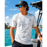 Spyder UPF 30+ Rash Guard Shirt Mens Medium Gray Water Camo Performance Tee