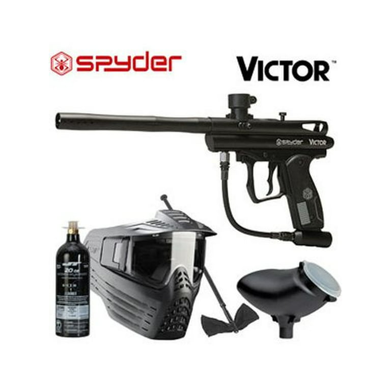 Spyder Victor Paintball Marker Gun Ready to Play Kit includes Goggle, 20oz  CO2 Tank, Hopper and Cleaning Rod 