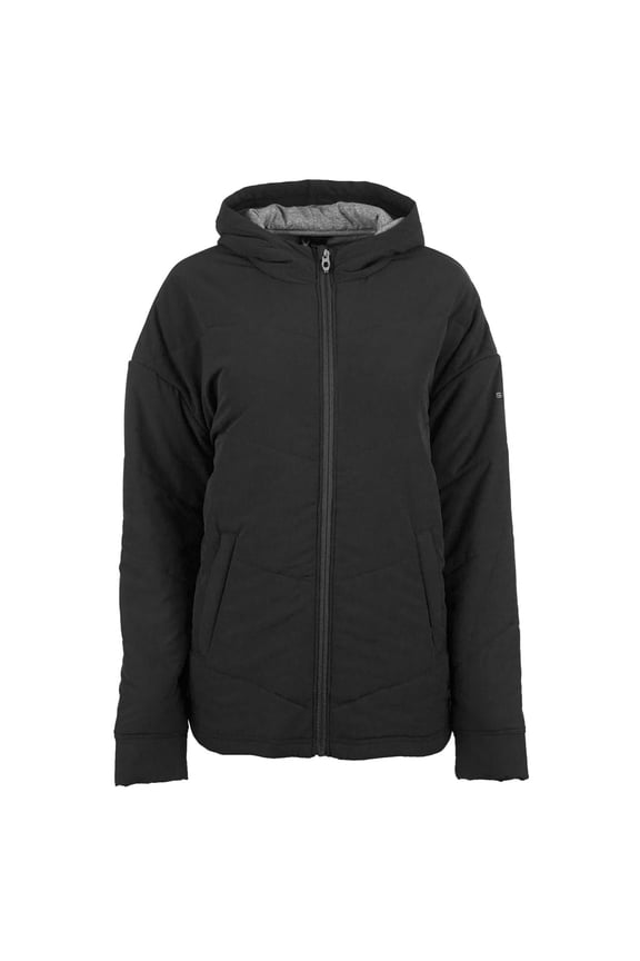 Women's Stretch Woven Full Zip Hoodie Black / M