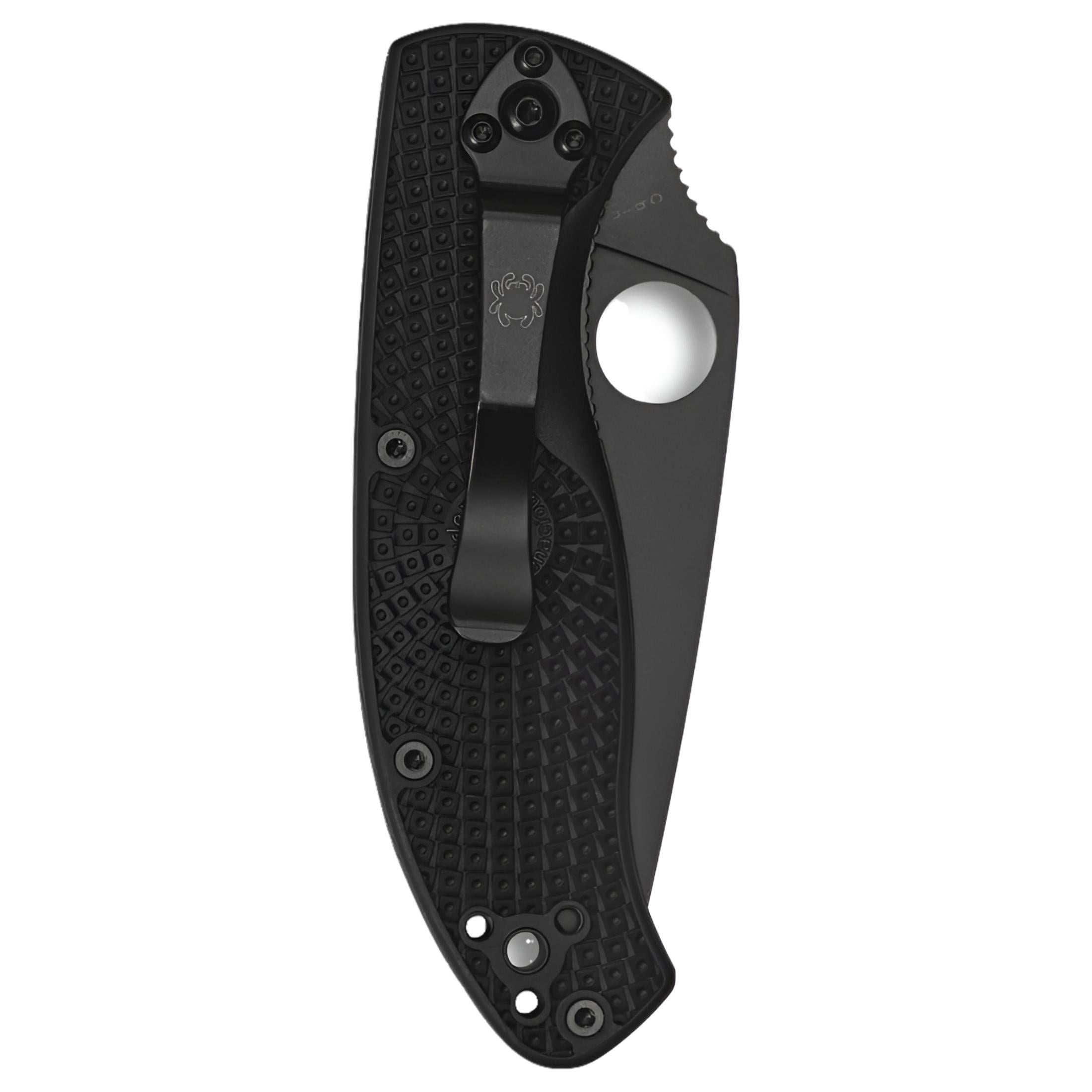 Spyderco Knives Spyderco Tenacious Lightweight Folding Knife All Black SPC122PBBK