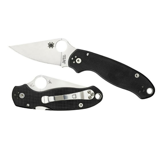 Spyderco C223GP Para 3 Folder 2.95" CPM-S30V Flat Ground G10 Black