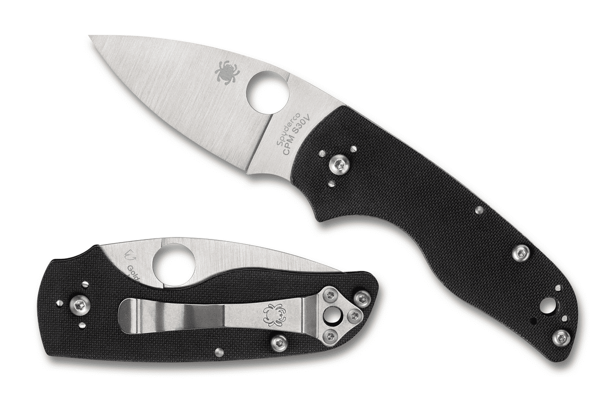 Spyderco Knives Spyderco Lil Native Folding Knife 2.42in Plain Edge G10 Thumb Hole SPC230NLGP