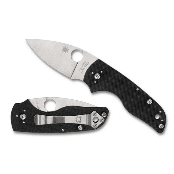 Spyderco Knives Spyderco Lil Native Folding Knife 2.42in Plain Edge G10 Thumb Hole SPC230NLGP