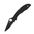 thumbnail image 1 of Spyderco Delica 4 Lightweight Black FRN Black Blade ComboEdge Folding Knife, 1 of 5