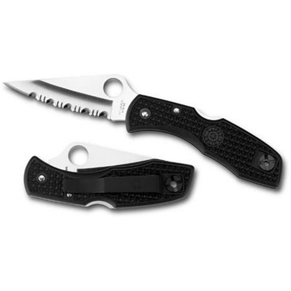Spyderco Endura 4 Folder 3.75 in Serrated Black FRN Handle