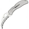 thumbnail image 1 of Spyderco Harpy Folding Knife 2-3/4" VG10 Satin Serrated Hawkbill Blade, Stainless Steel Handles, Lockback - C08S, 1 of 2