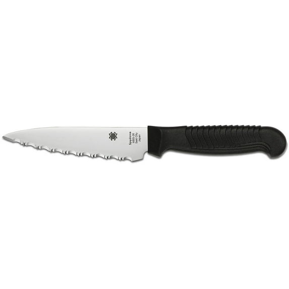 Spyderco Kitchen Paring Knife 4.5" Lightweight Black SpyderEdge