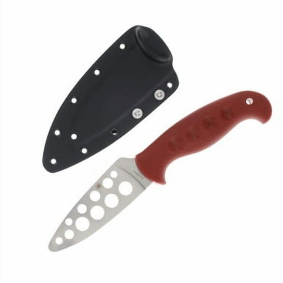 Spyderco Knives Spyderco Temperance Trainer Red No Edge 4.15 Inch Satin Leaf SPFB05TRD