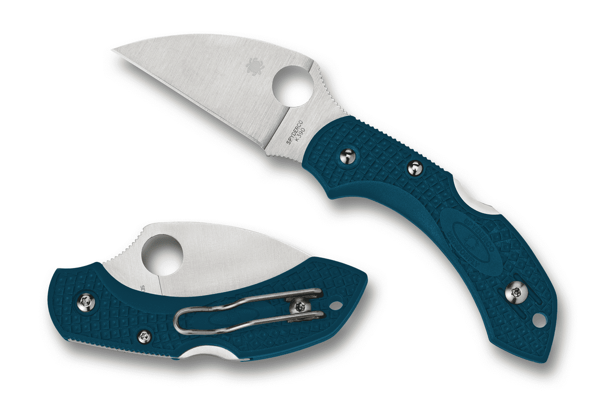 Spyderco Knives Spyderco Dragonfly 2 Folding Knife 2.28in Plain Edge Blue FRN Satin SPC28FP2WK39
