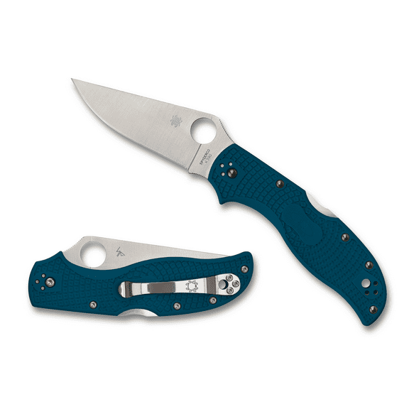 Spyderco Lightweight Blue FRN Stretch 2 Lockback K390 Steel Pocket Knife Knives