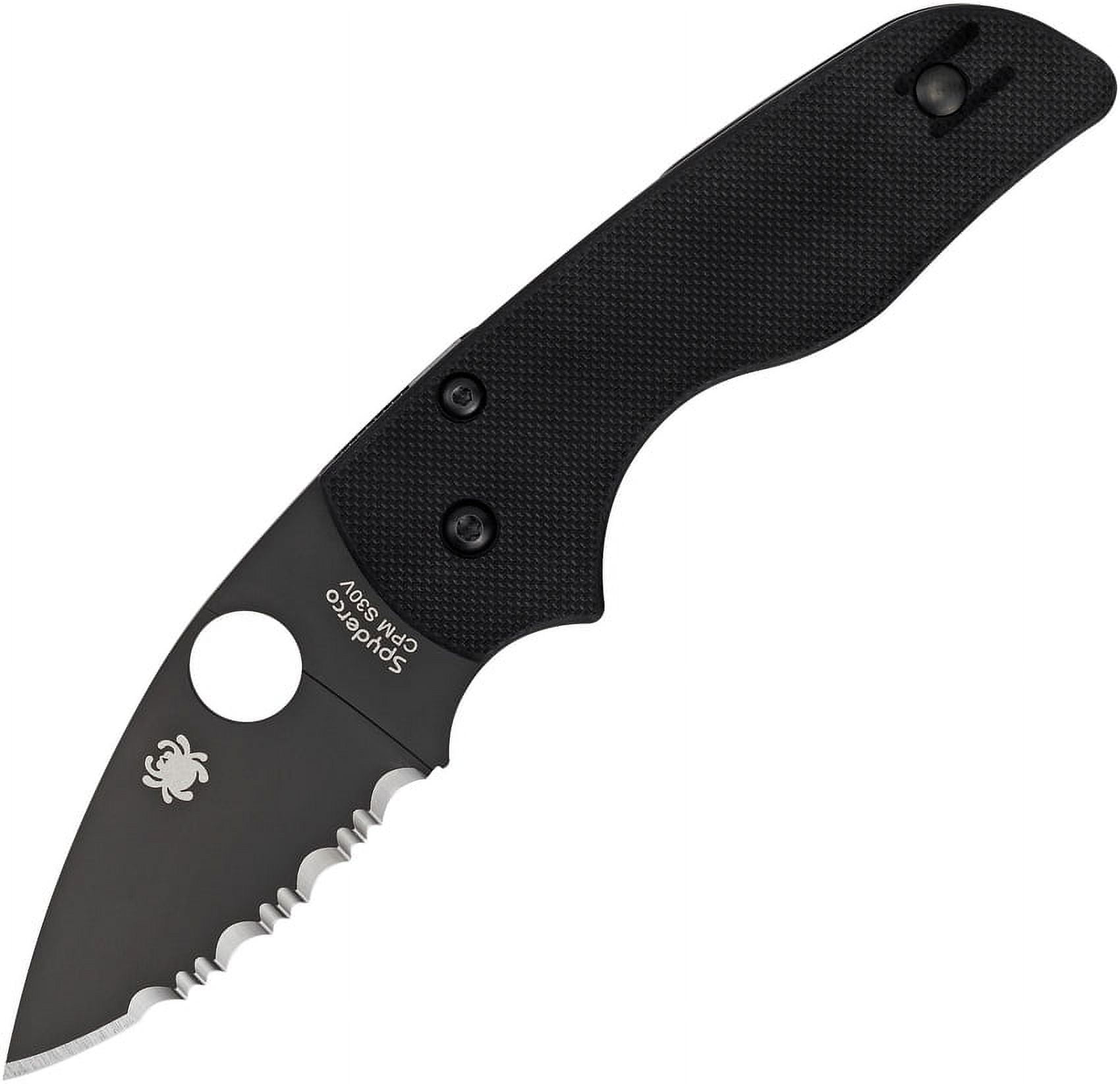 Spyderco Lil' Native Black G-10 Black Blade SpyderEdge Folding Knife