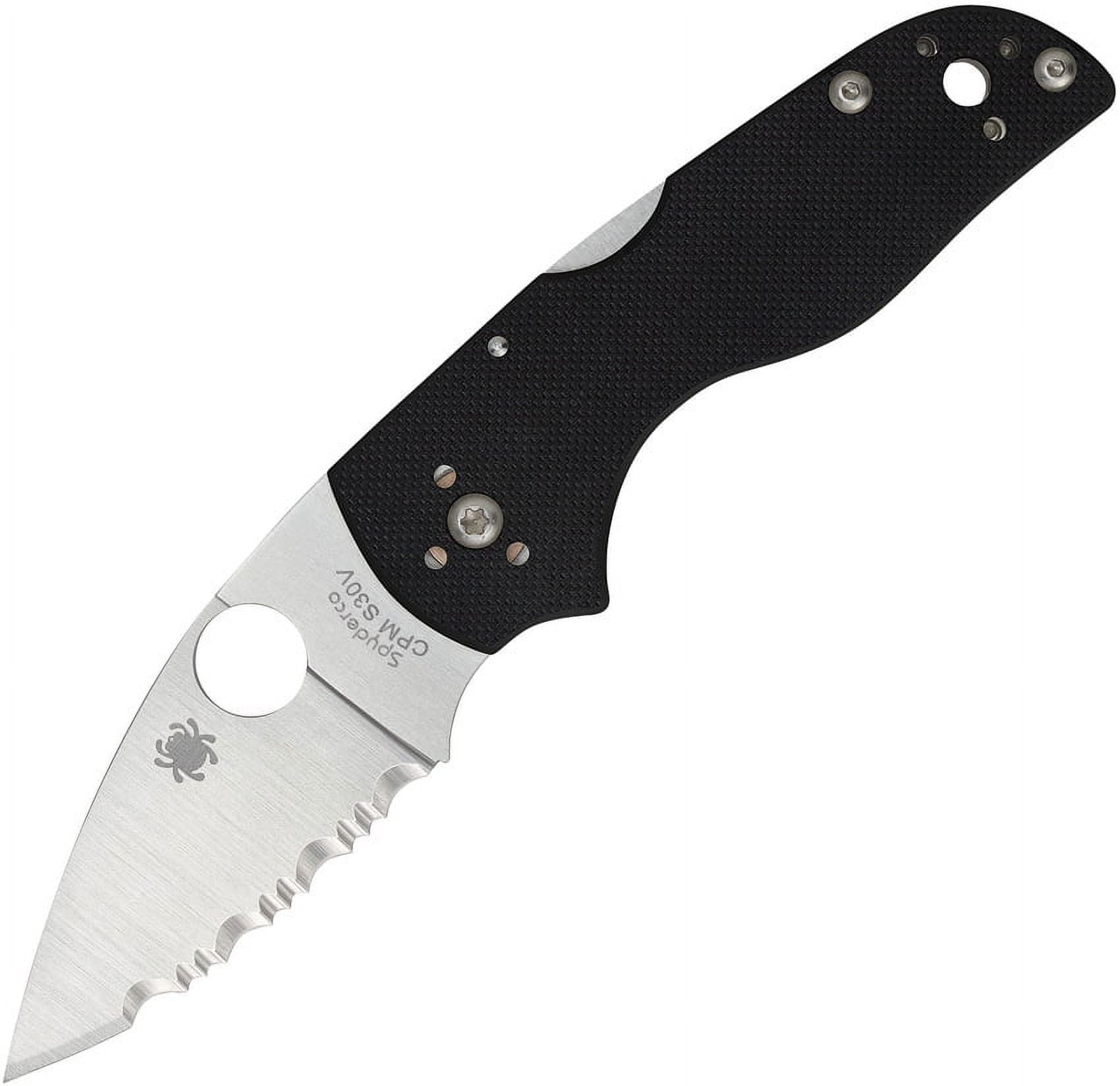 Spyderco Lil' Native Black G-10 Mid Back Lock SpyderEdge Folding Knife