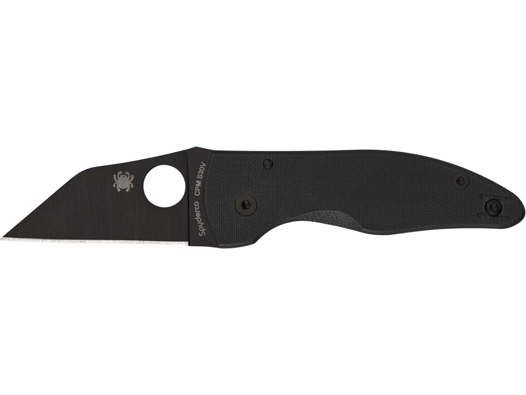 Spyderco Knives Spyderco Microjimbo Folding Knife DLC S30V Wharncliffe/Black G-10 SPC264GPBK