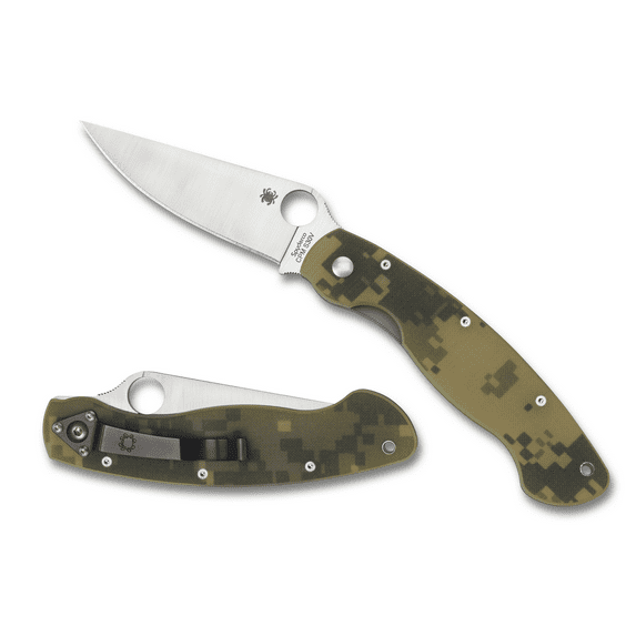 Spyderco Military Knife Digital Camo G-10 (4" Satin S30V) W/ Clip