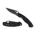 thumbnail image 1 of Spyderco Military Model Black G-10 Black Blade PlainEdge Folding Knife, 1 of 2