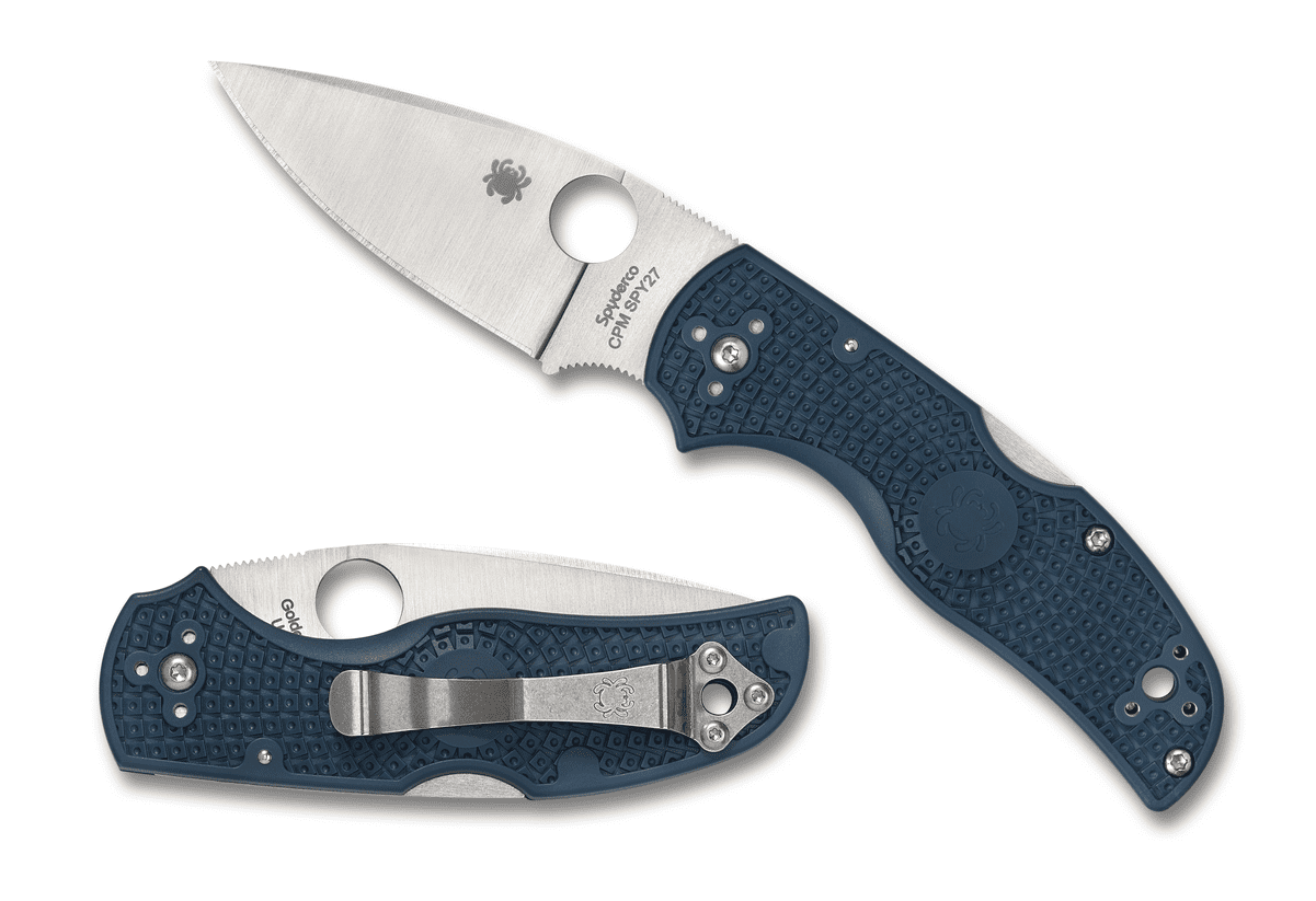 Spyderco Native 5 Plain Edge 2.95 in Blade Blue FRN