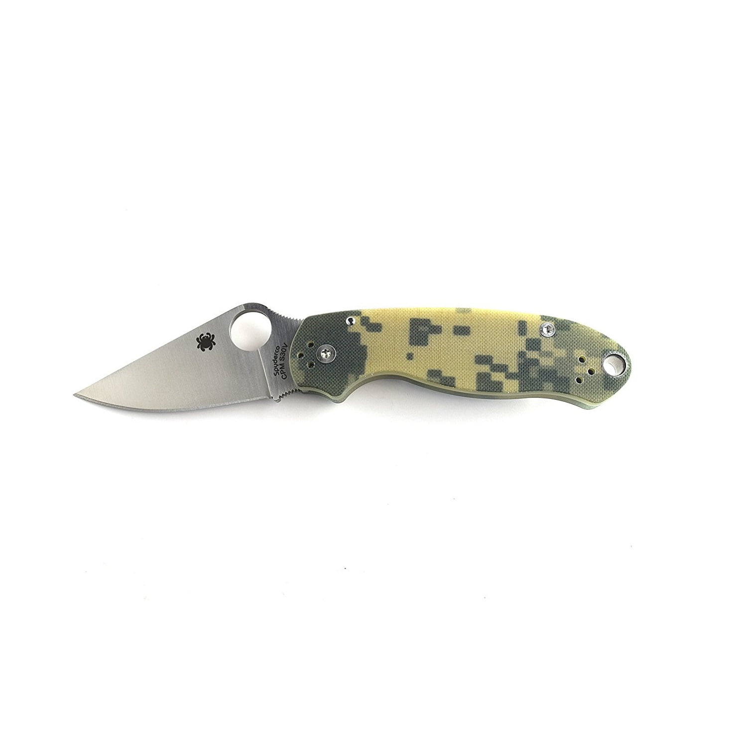 Spyderco Para 3 Folding Knife 3" S45VN Satin Plain Blade, Digital Camo G10 Handles (Paramilitary 3), Compression Lock - C223GPCMO