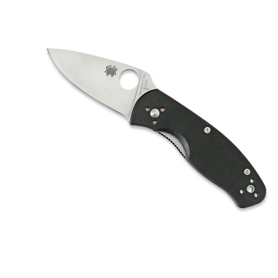 Spyderco Persistence G10 Black Folding Pocket Knife - Plain Edge - C136GP