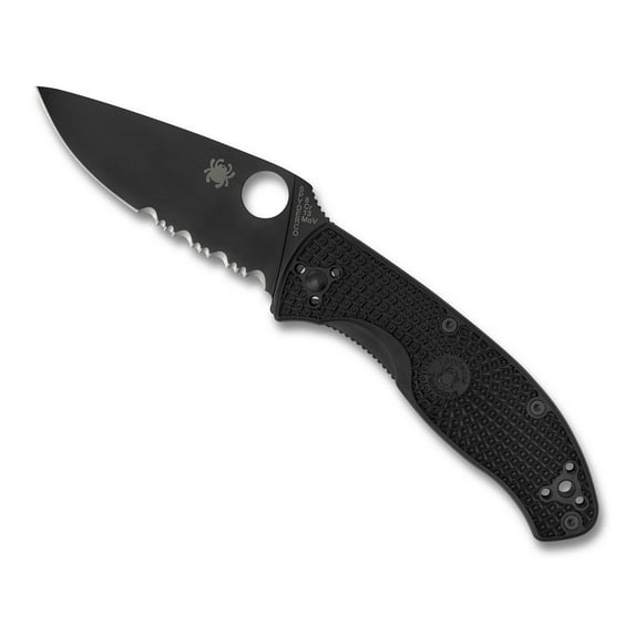 Spyderco Knives Spyderco Tenacious Lightweight Folding Knife FRN 3.39in PS Black Oxide Blade SPC122PSBBK