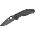 thumbnail image 1 of Spyderco Knives Spyderco Tenacious Folding Knife 3.39in Partially Serrated Black Leaf SPC122GBBKPS, 1 of 2