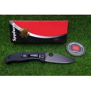 Spyderco Tenacious G-10 Pocket Folding Knife 3.4" Plain Black Blade - C122GBBKP