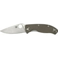 thumbnail image 1 of Spyderco Tenacious Pocket Knife 3.35" Drop Point CPM-M4 Satin Blade G-10 Handle Brown, 1 of 2