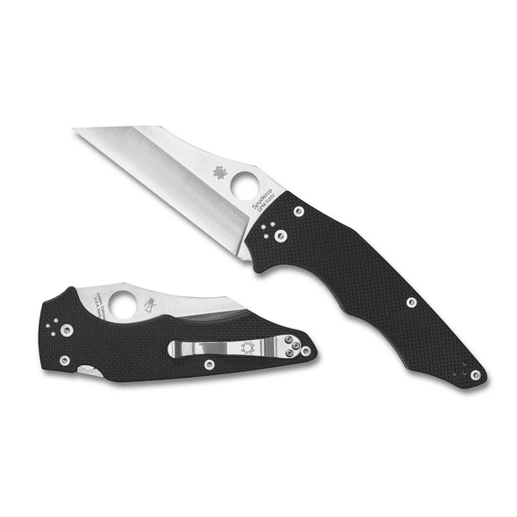 Spyderco YoJumbo Pocket Knife 4" Wharncliffe CPM S30V Satin Blade G-10 Handle Black