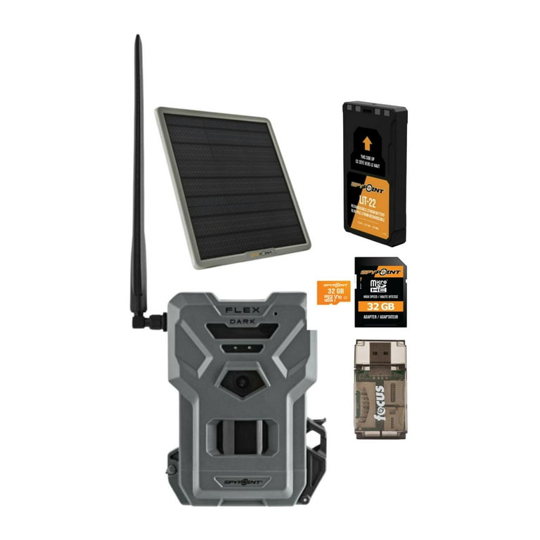 Spypoint Flex-Dark GPS Cellular Trail Camera Bundle with 10W