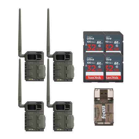 Spypoint LM-2-NW 20 MP Trail Camera(Nationwide) with Accessories (4-Pack)