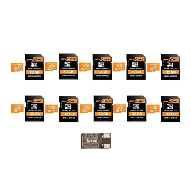 OAW42 TOYOTA 32GB microSDカード 10枚セット Spypoint MicroSD-32GB Memory Card (10-Pack) with Reader Bundle (11