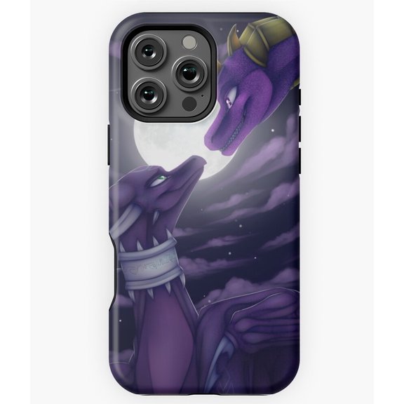 Spyro and Cynder Dragon Love Story Phone Case for iPhone 16 15 14 13 12 11 Pro Max