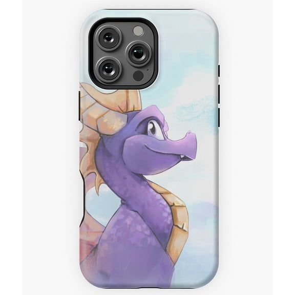 Spyro in the Clouds Flying Dragon Phone Case for iPhone 16 15 14 13 12 11 Pro Max
